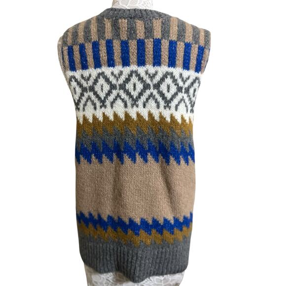 Ichi Knit Sweater Vest | Multicolored Retro Cozy Layer – Women’s XL - Picture 2 of 7